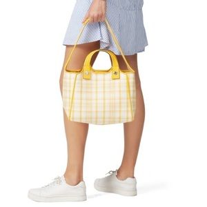 Tory Burch Rory Plaid Mini Tote with Dust Bag!